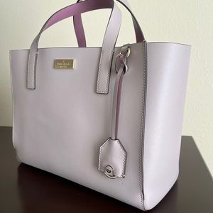 Kate Spade Nelle Putnam Drive Lavender Purple Crossbody Purse 9.6Hx15.6Wx4.7D
